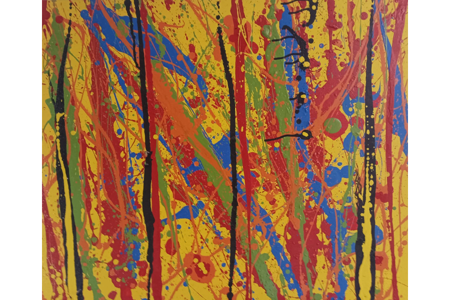 Reproducción de la obra de Jackson Pollock Número 17
